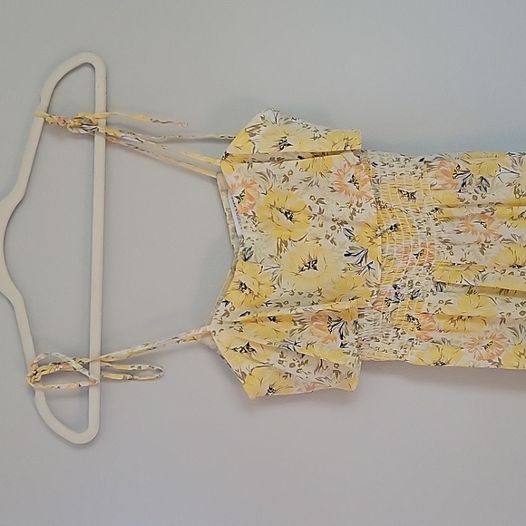 Yellow Petite Floral Jumpsuit - Picture 2 of 5